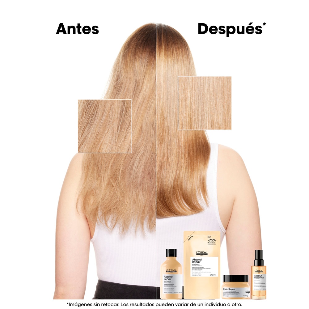 SHAMPOO REFILL L'OR&Eacute;AL PROFESSIONNEL ABSOLUT REPAIR (REFILL DE SHAMPOO PARA CABELLO DA&Ntilde;ADO)